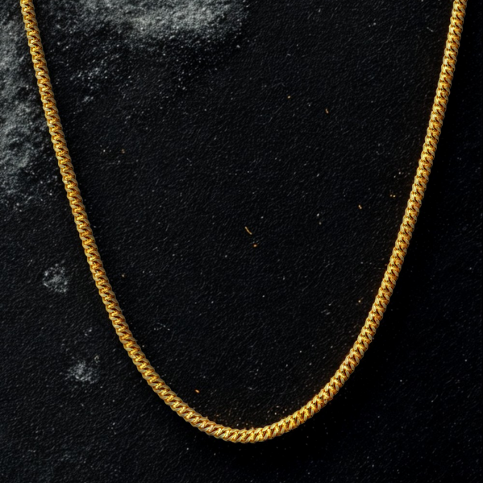 10K 1MM YELLOW GOLD SOLID DC ROPE 16" CHAIN NECKLACE