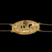 10K YELLOW GOLD MONOGRAM BRACELET