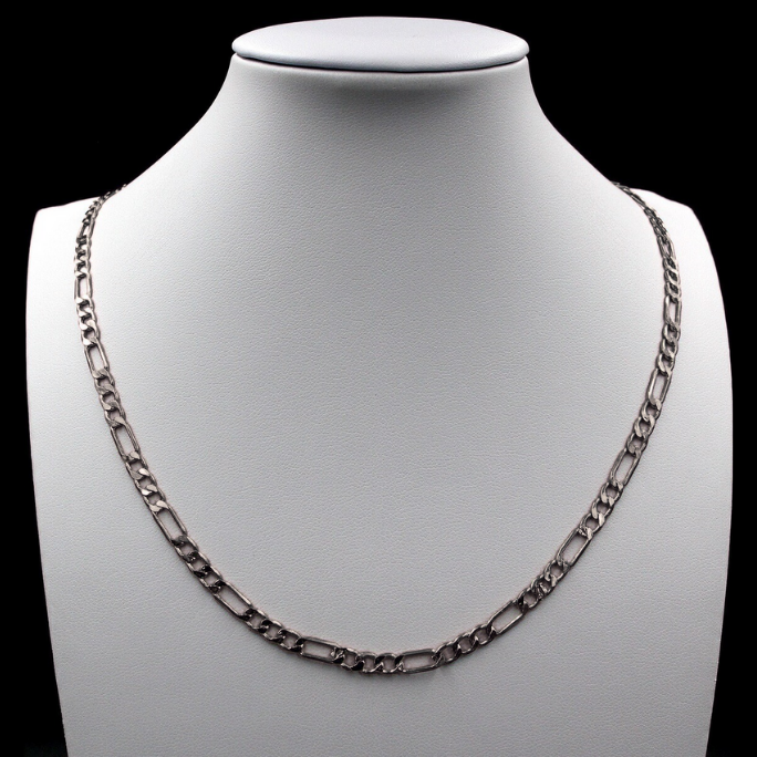 10K 5.5MM YELLOW GOLD SOLID FIGARO 16" CHAIN NECKLACE