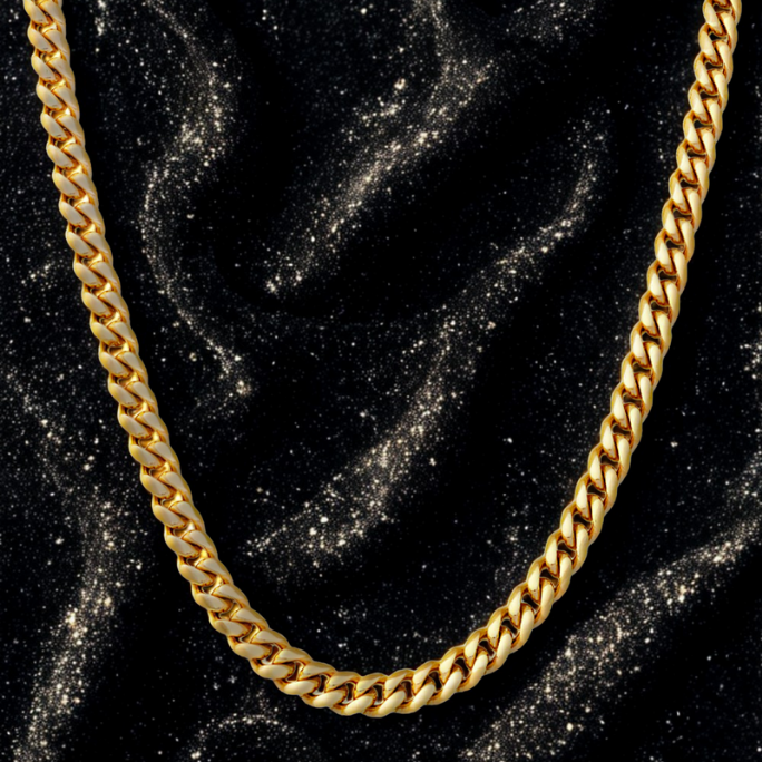 10K 7MM YELLOW GOLD SOLID DC ROPE 16" CHAIN NECKLACE