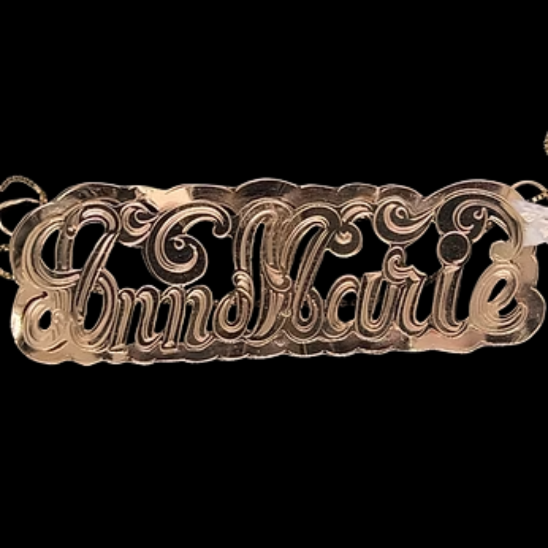 10K-YG MONOGRAM NAME-PLATE