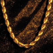 10K 12MM YELLOW GOLD SOLID DC ROPE 16" CHAIN NECKLACE