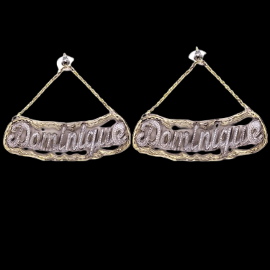10K GOLD 5062-R-MOON-RBW ROPE EARRINGS