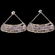 10K GOLD 5062-R-MOON-RBW ROPE EARRINGS