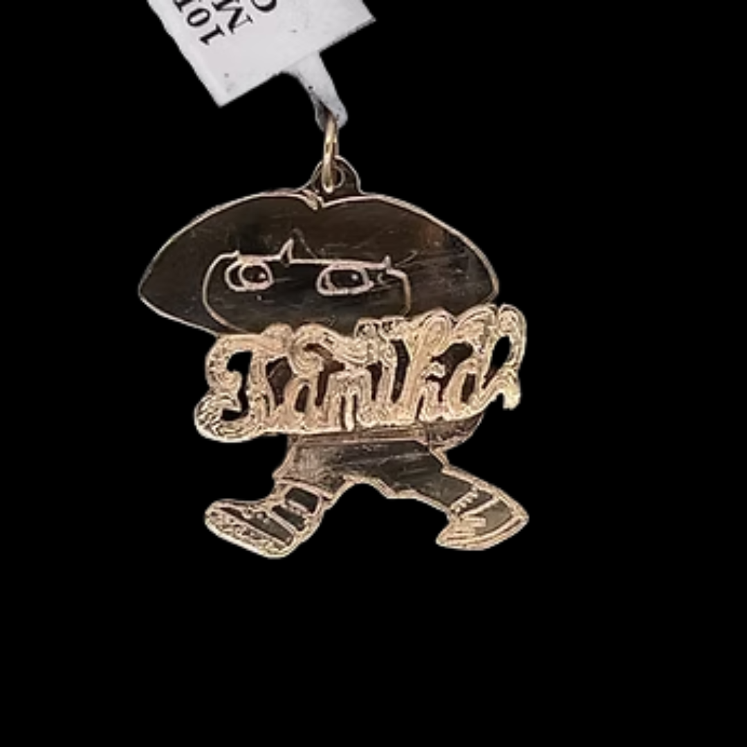 10K-YG MONOGRAM DORA KID-CHARM