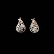 10K YELLOW GOLD MONOGRAM EARRINGS