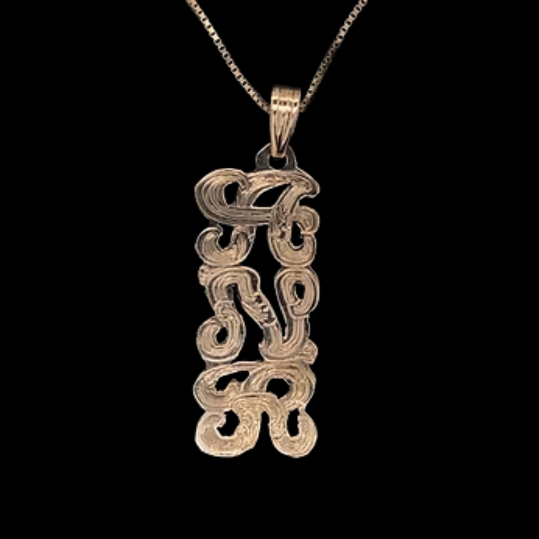 10K-YG MONOGRAM PENDANT