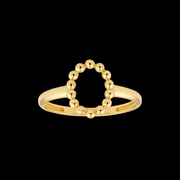Midas Chain Beaded Open Oval Ring