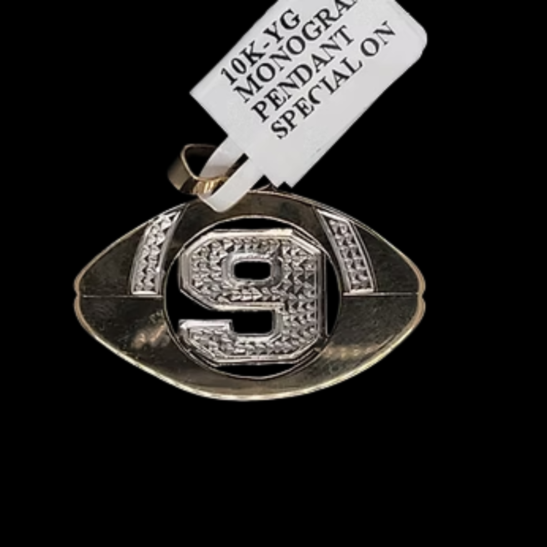 10K-YG MONOGRAM PENDANT