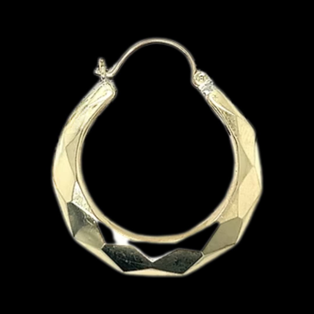 10K GOLD HIGH POLISH 25C SIZE GOLD HOOPS