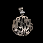 10K-GOLD 3-INITIAL DOME DOUBLE-PLATE