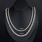 10K 3MM YELLOW GOLD DC HOLLOW ROPE 16" CHAIN NECKLACE