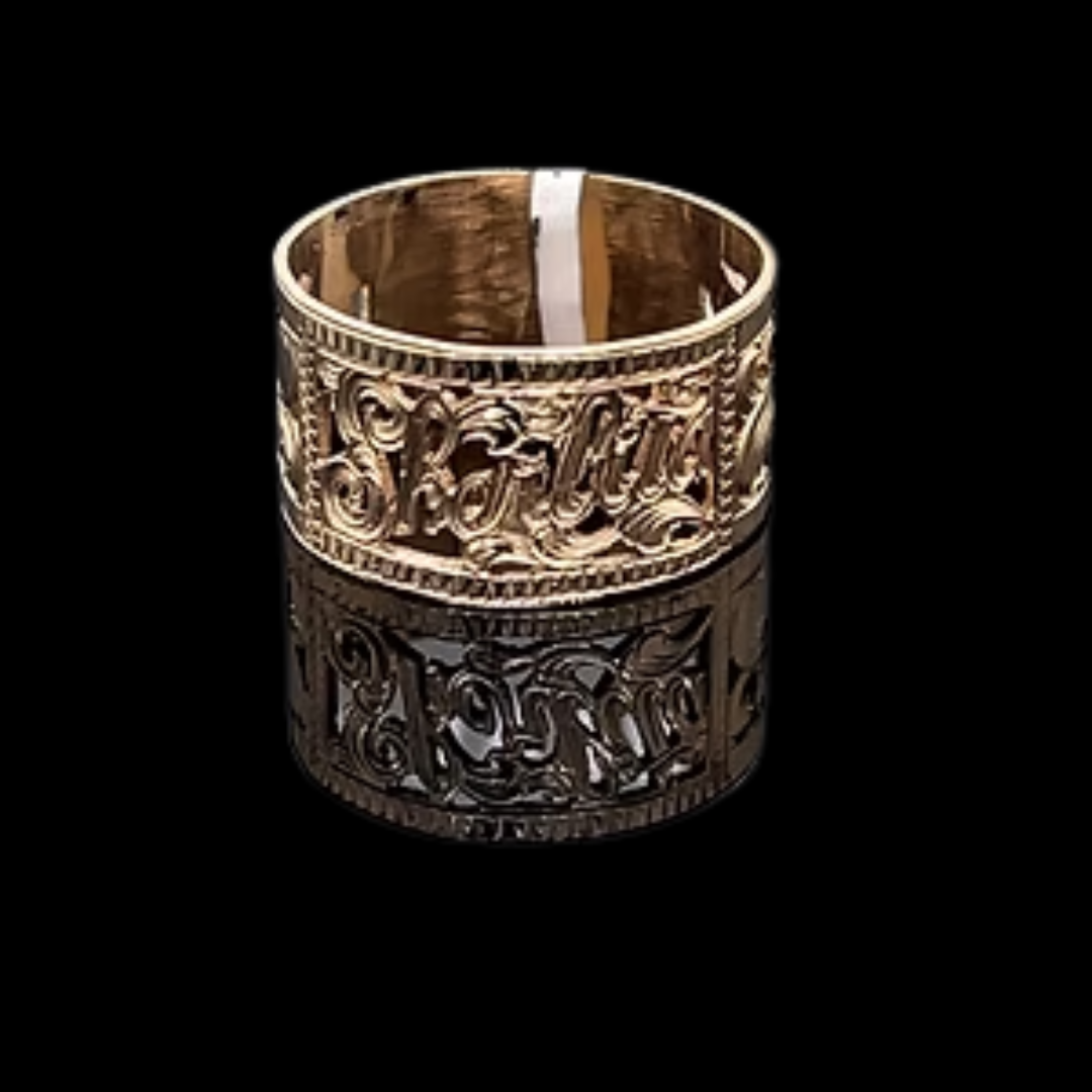 10K-YG MONOGRAM RING