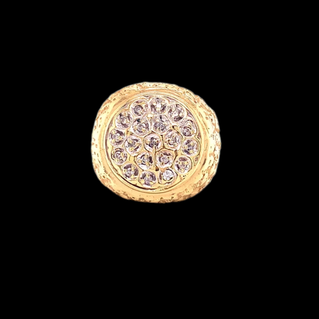 10K YELLOW GOLD 0.30CT DIAMOND MENS RING