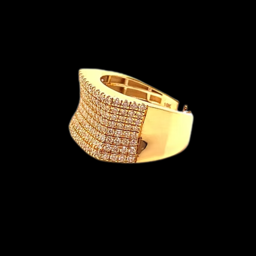 10K YELLOW GOLD 1.89CT DIAMOND MENS RING