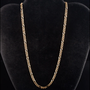 10K 2MM YELLOW GOLD SOLID FIGARO 16" CHAIN NECKLACE
