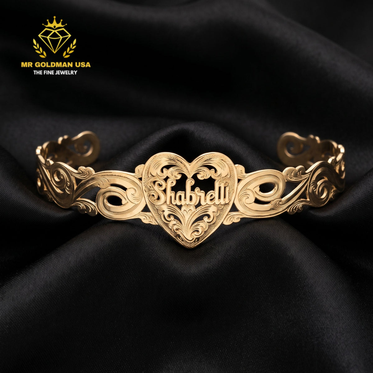 Custom 10K Yellow Gold Cuff Bracelet – Style 6101