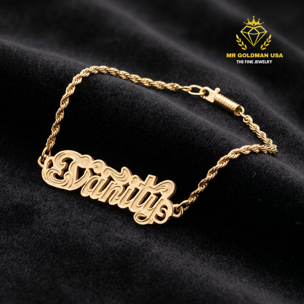 Personalized 10K Gold Baby ID Bracelet – Design 5052