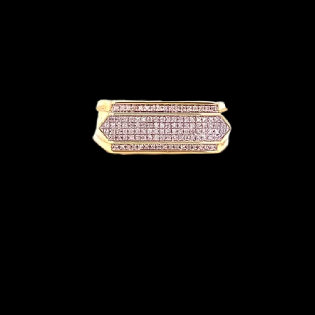 10K YELLOW GOLD 0.17CT-DIAMOND MENS RING