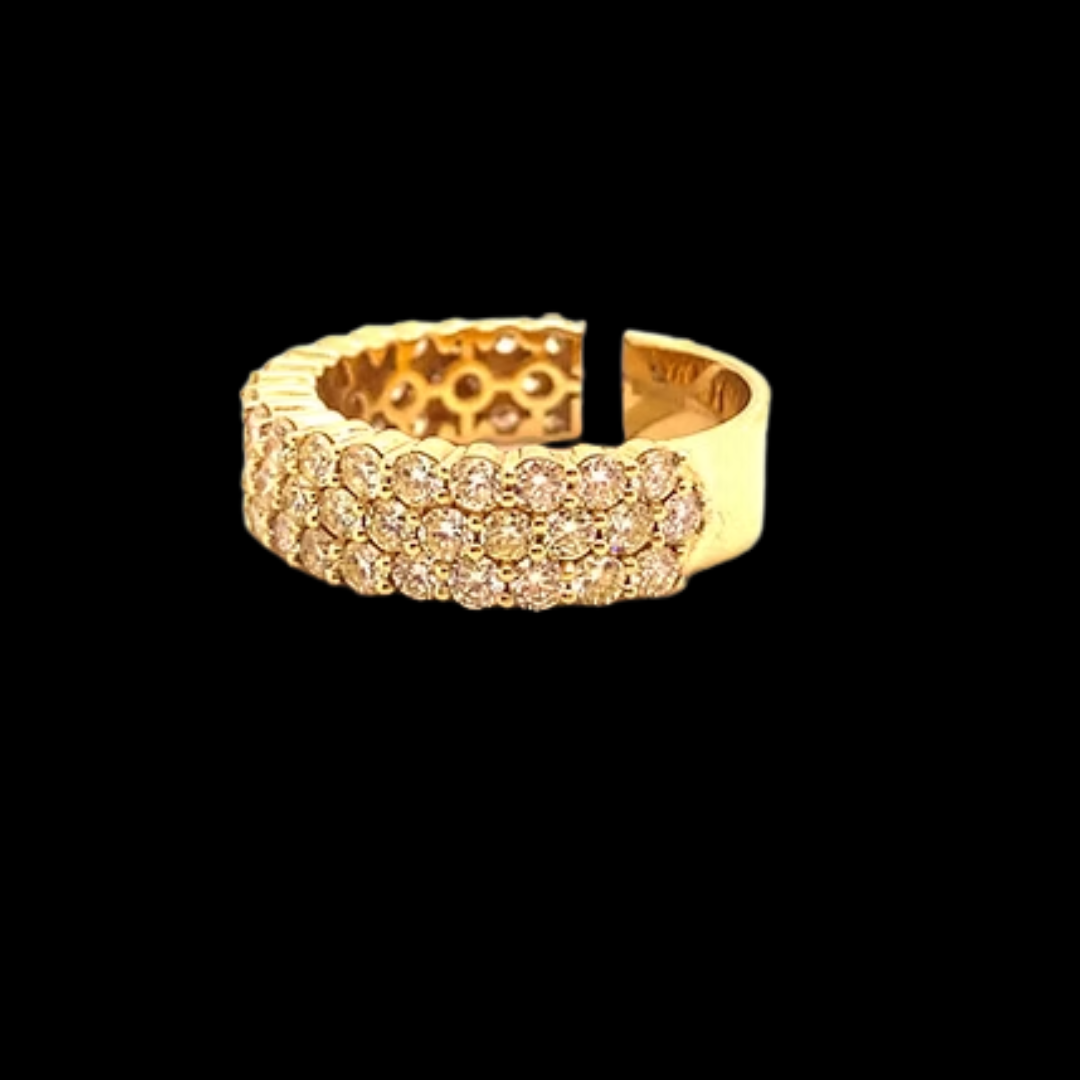 10K YELLOW GOLD 3.02CT DIAMOND MENS RING