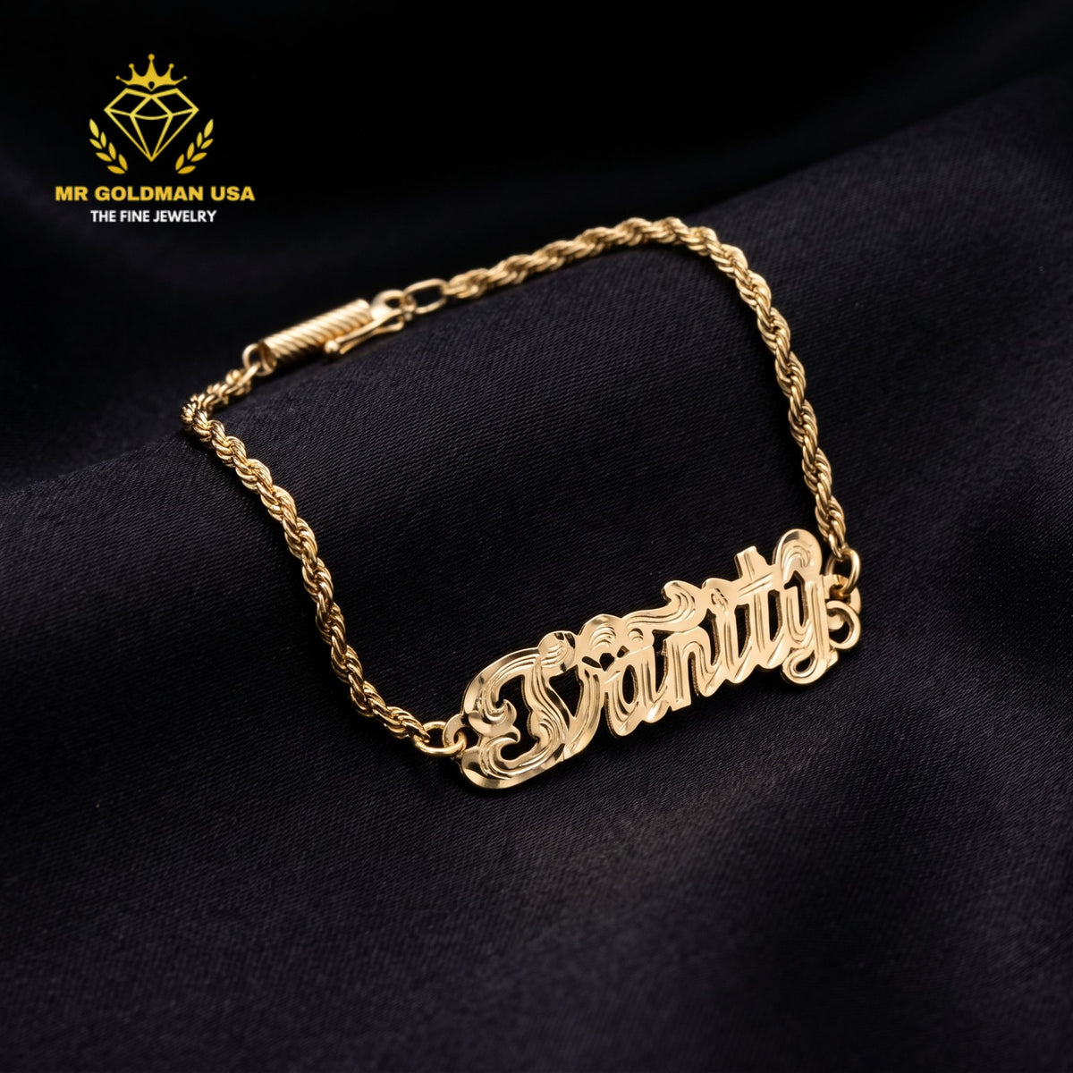 Personalized 10K Gold Baby ID Bracelet – Design 5052