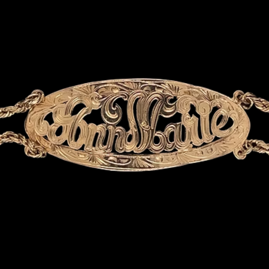 5067 R 10K-Y/W-GOLD DOUBLE ROPE OVAL BRACELET