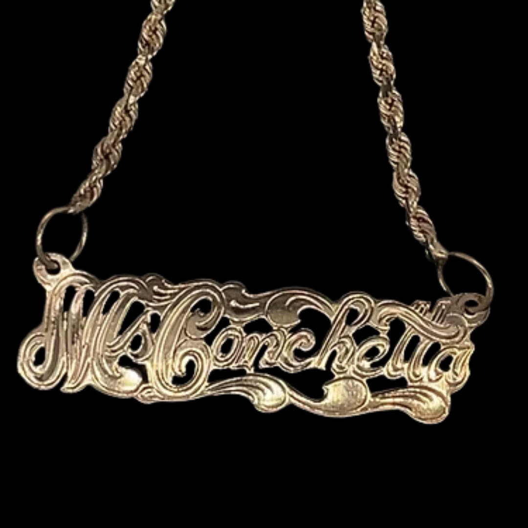 10K-YG MONOGRAM EARRINGS
