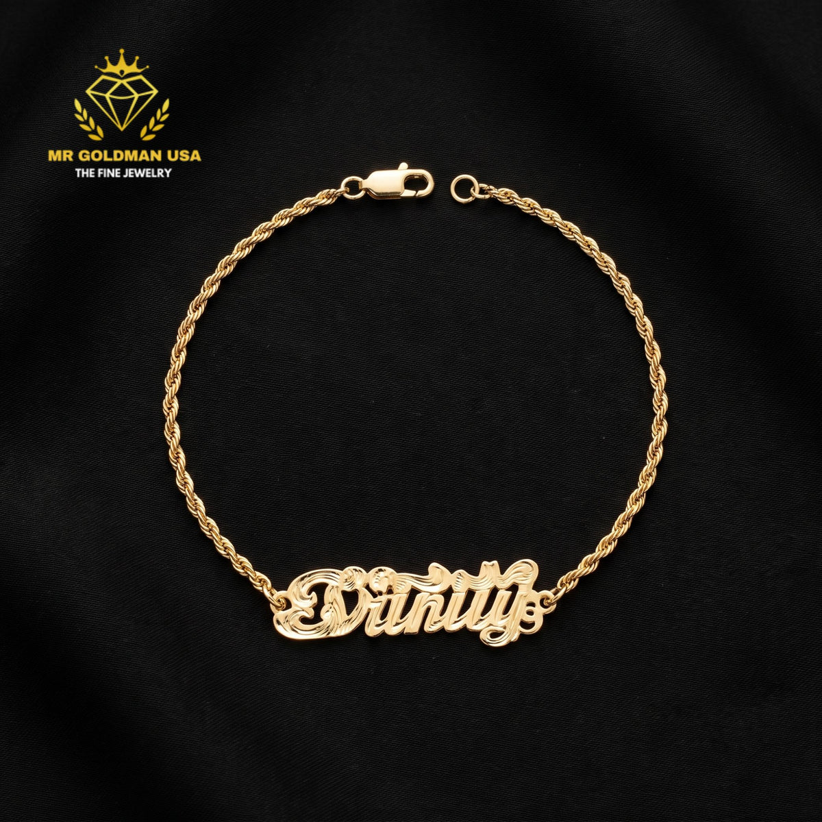 Personalized 10K Gold Baby ID Bracelet – Design 5052