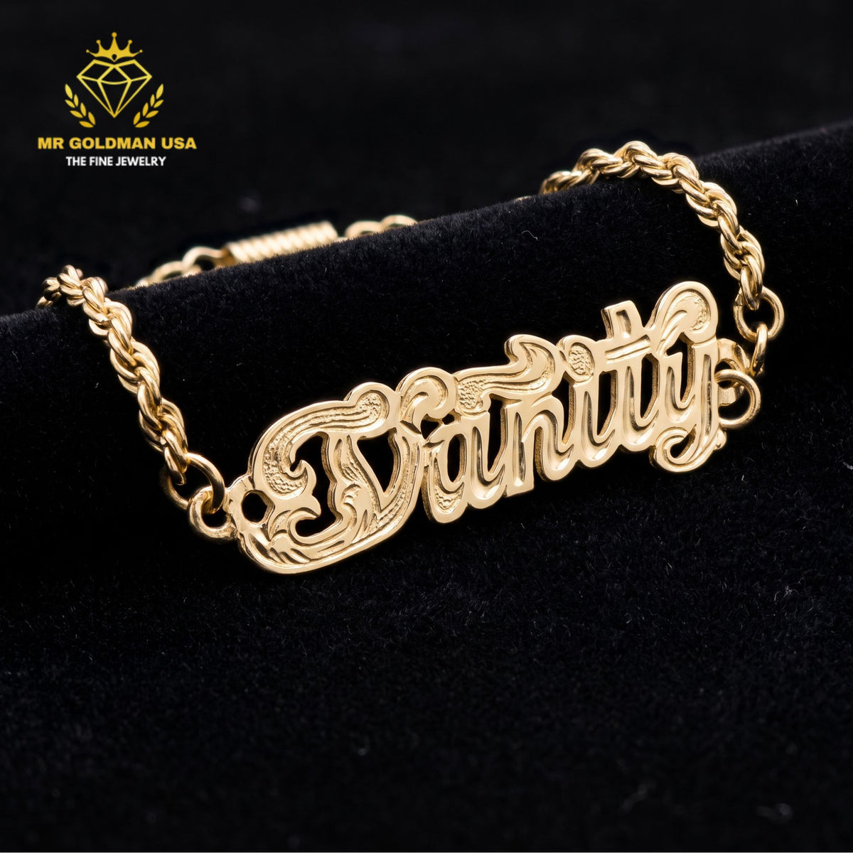 Personalized 10K Gold Baby ID Bracelet – Design 5052