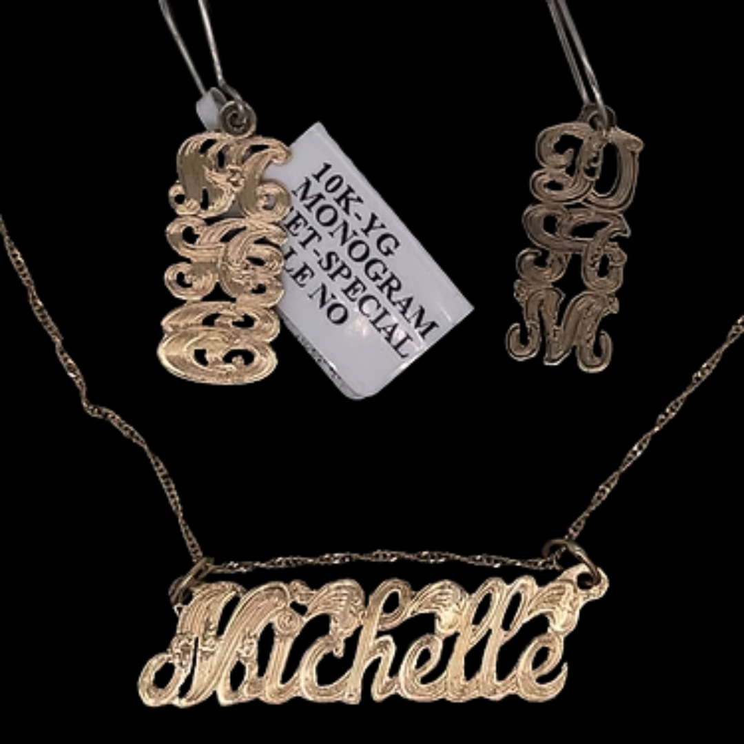 10K-YG MONOGRAM SET