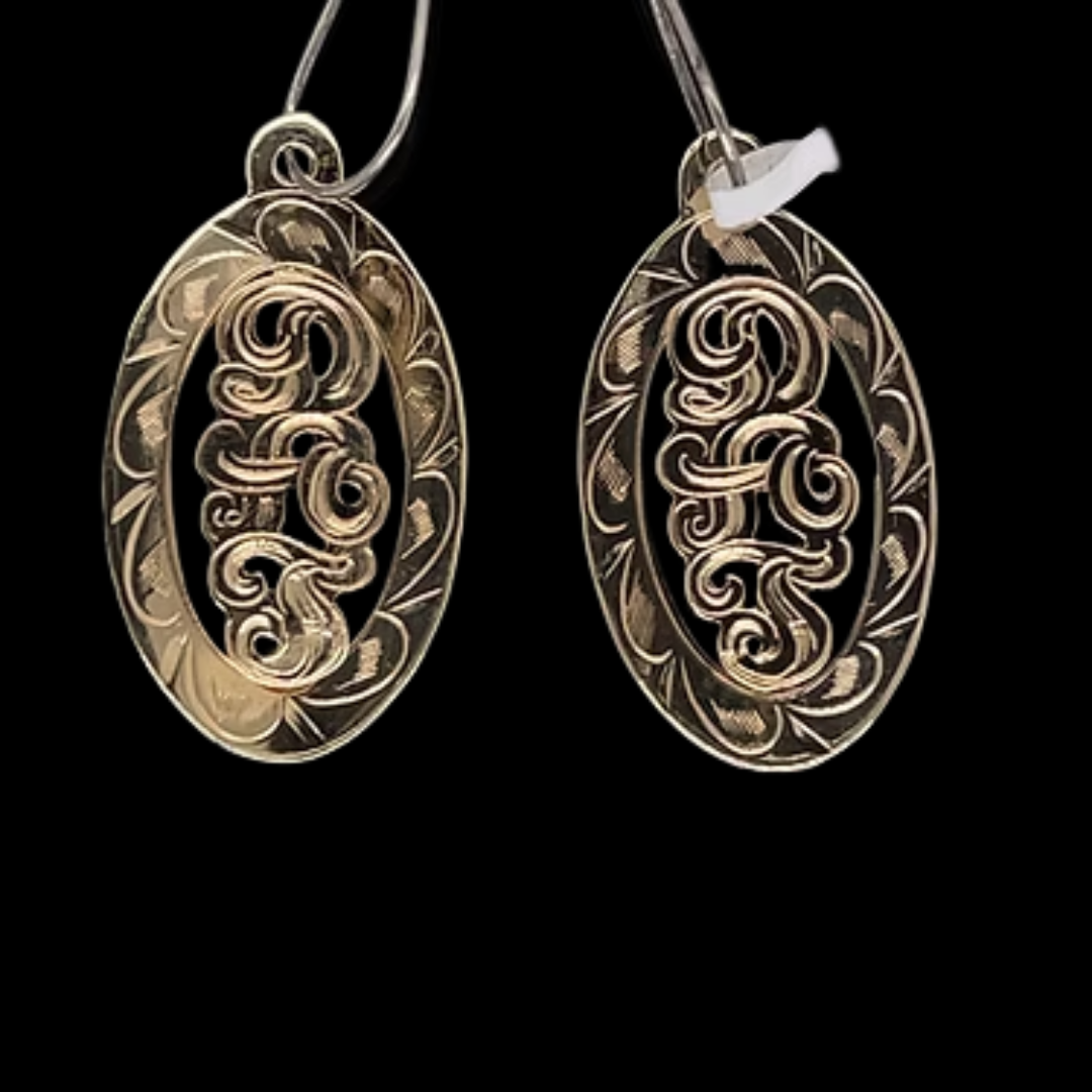 10K-YG OVAL-EARRINGS