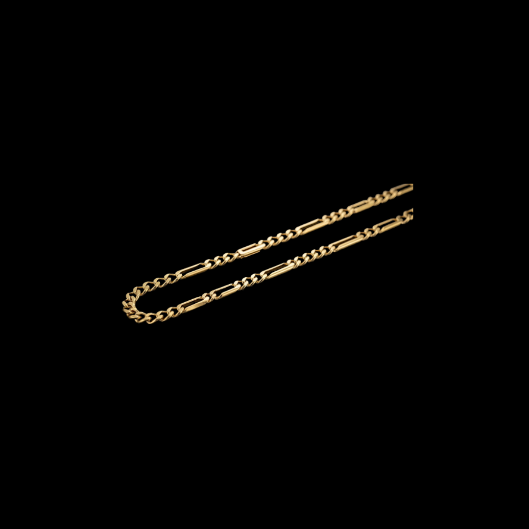 10K YELLOW GOLD FIGARO LINK CHAIN