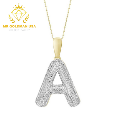 MEN’S PENDANT 3/8 CT ROUND DIAMOND 10K YELLOW GOLD