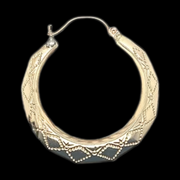 10K SOLID GOLD 1$ SIZE NEW ORLEANS HOOPS5
