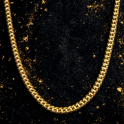 10K 3.5MM YELLOW GOLD SOLID DC ROPE 16" CHAIN NECKLACE