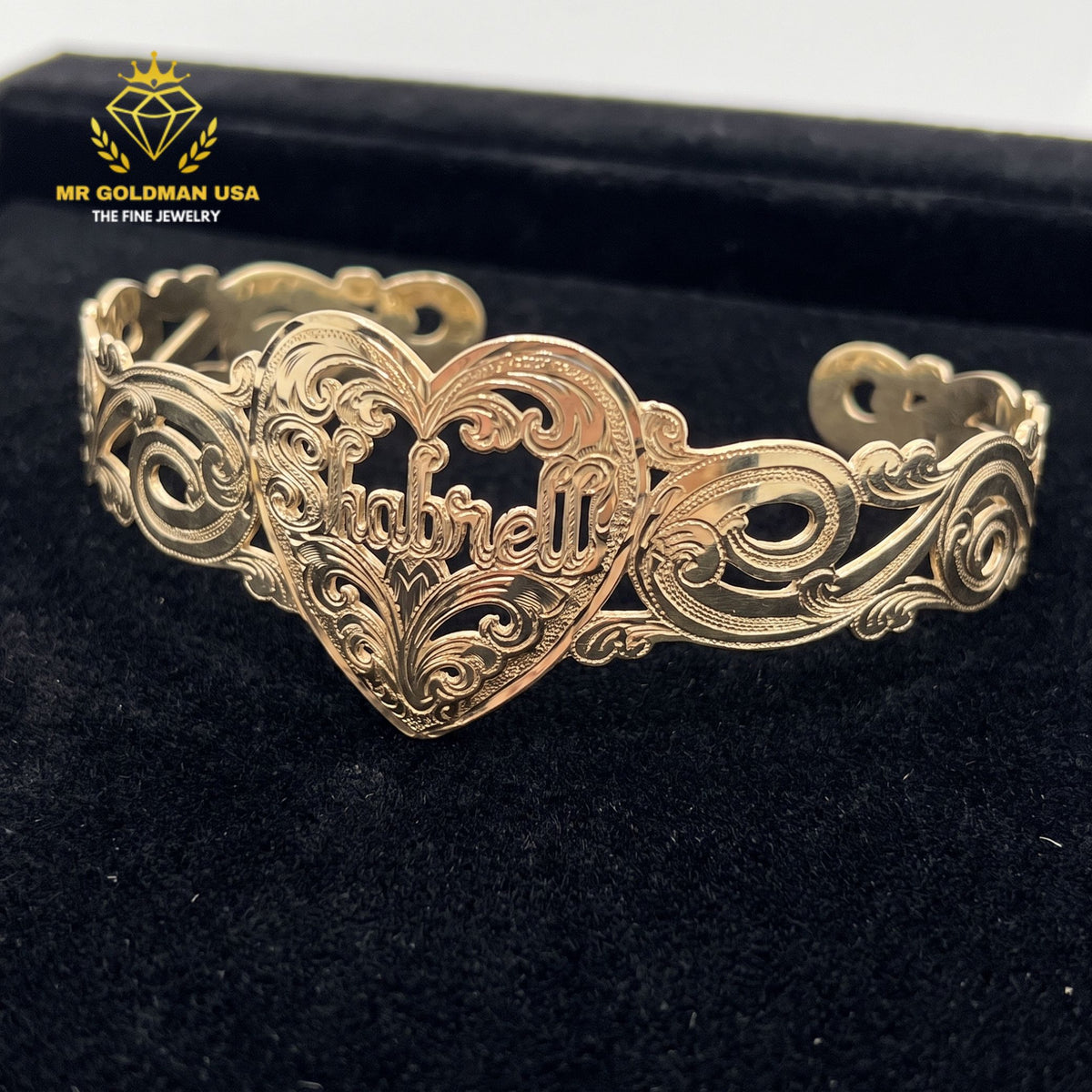 Custom 10K Yellow Gold Cuff Bracelet – Style 6101