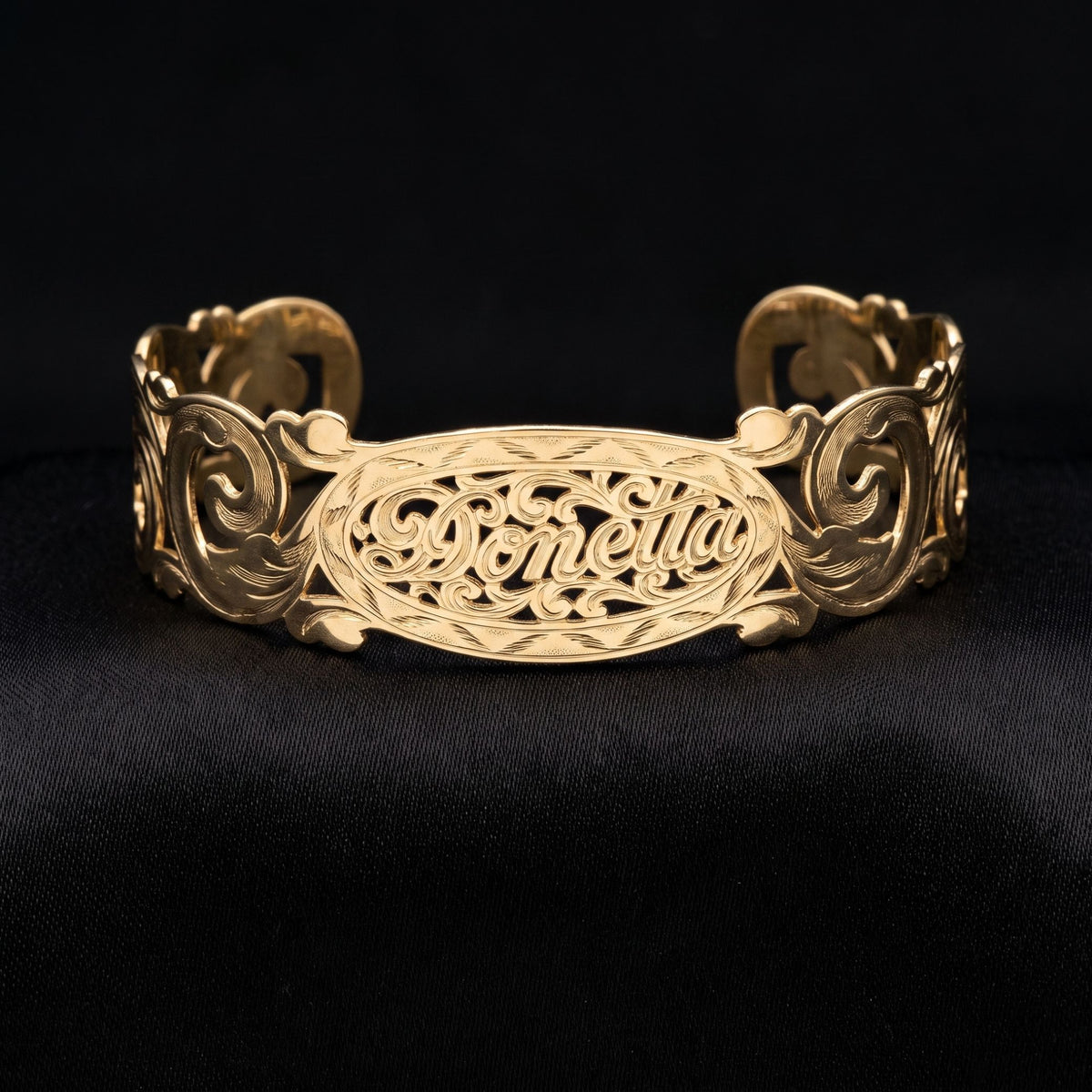 Custom 10K Yellow Gold Adult Cuff Bracelet – Style 6101