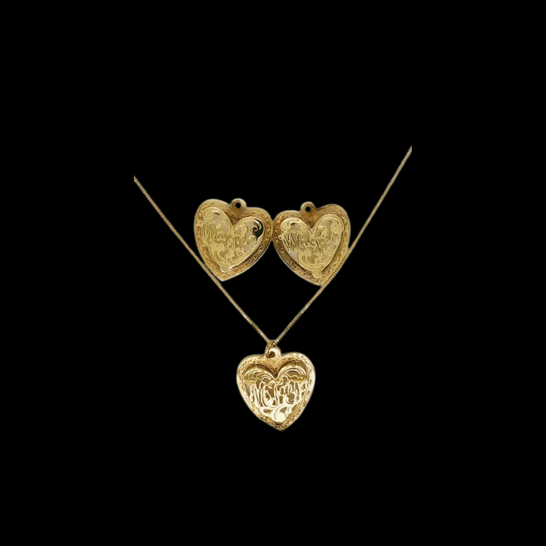 Heart shape Monogram set size nickle (Picture doesn't reflect the actual size)