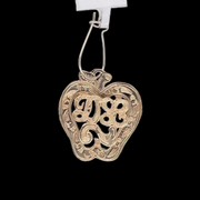 10K-YG MONOGRAM HOOPS