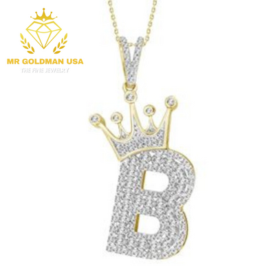 MEN’S CHARM 3/8 CT ROUND DIAMOND 10K YELLOW GOLD
