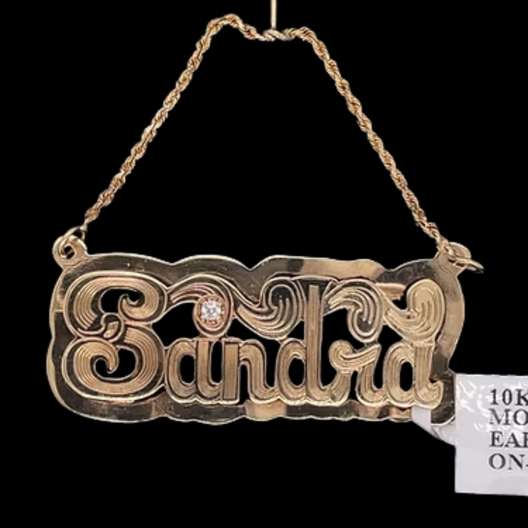 10K-YG MONOGRAM EARRINGS
