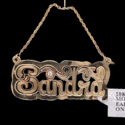 10K-YG MONOGRAM EARRINGS