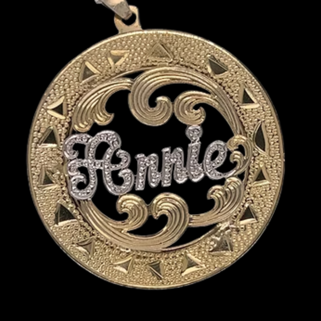 10K-YG MONOGRAM PENDANT