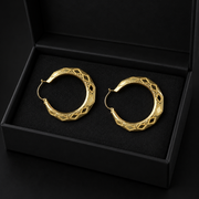 10K Gold New Orleans Old School Hoops — Dollar Size
