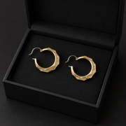 10K Gold New Orleans Old School Hoops — Quarter Size