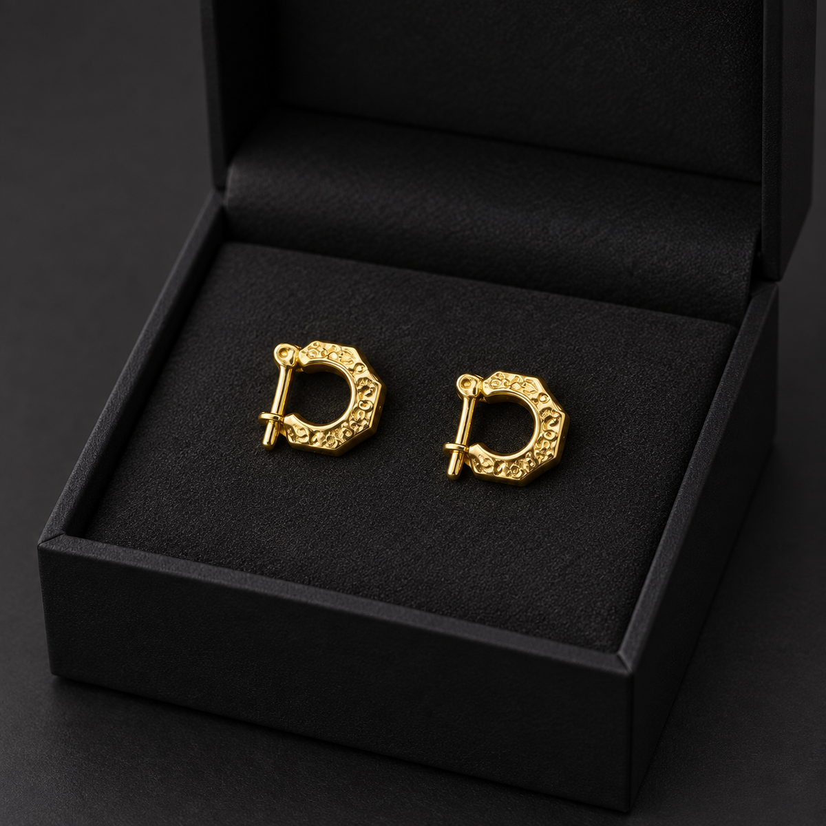 10K Gold New Orleans Old School Hoops Baby / Mini Size