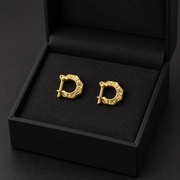 10K Gold New Orleans Old School Hoops Baby / Mini Size