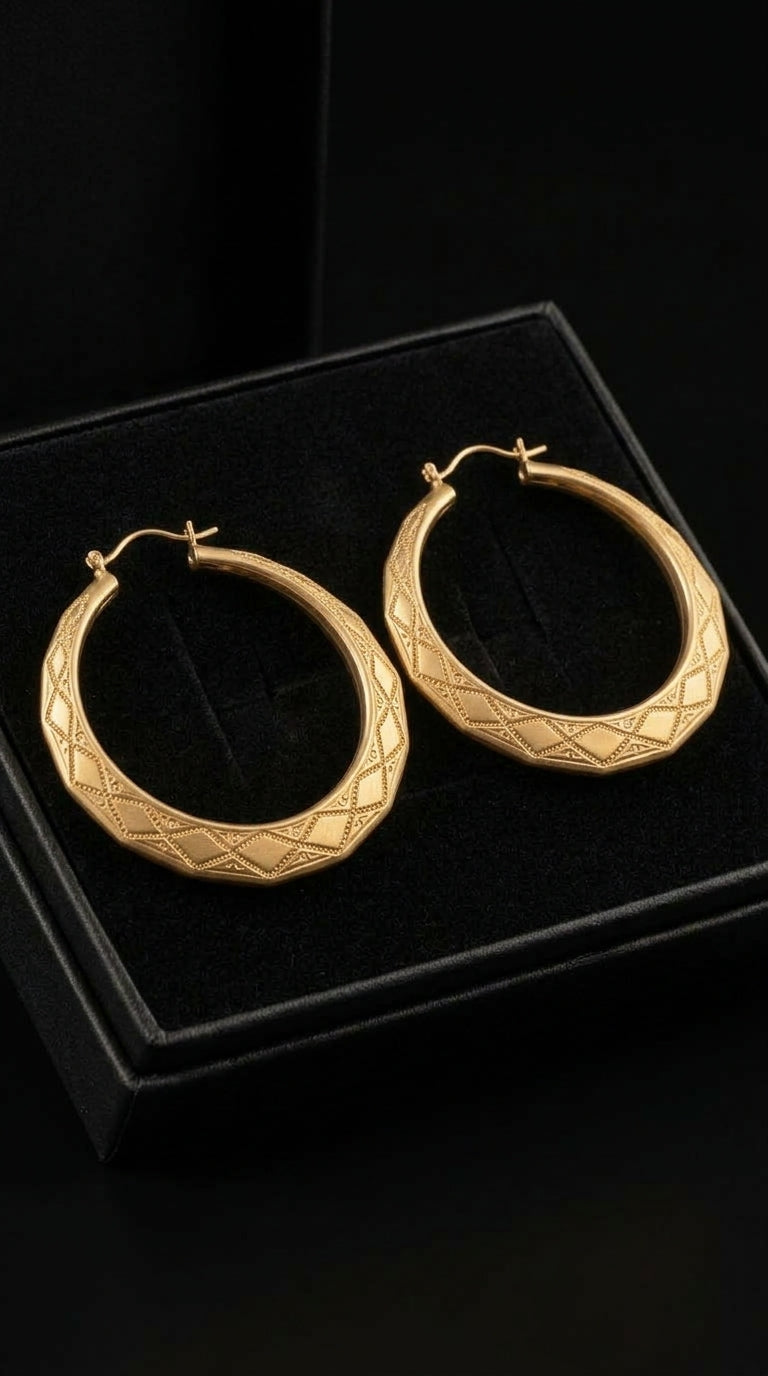 10K Gold New Orleans Old School Hoops — Bow Dollar