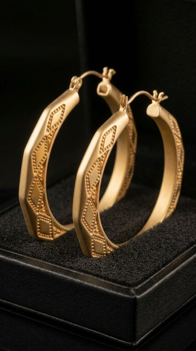 10K Gold New Orleans Old School Hoops — Bow Dollar