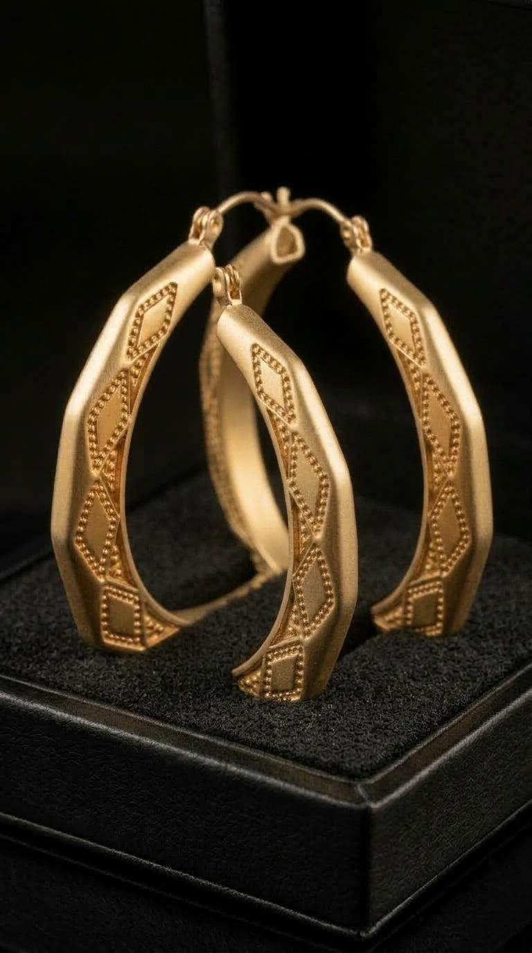 10K Gold New Orleans Old School Hoops — Bow Dollar